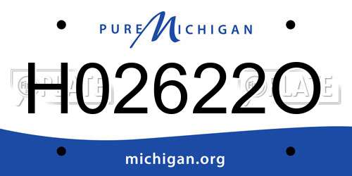 H02622O Michigan License Plate