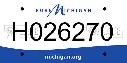 H026270 Michigan License Plate