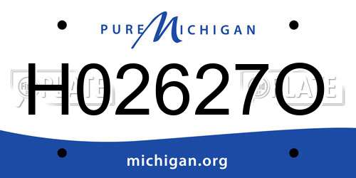 H02627O Michigan License Plate