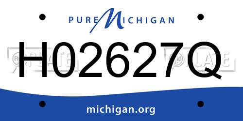 H02627Q Michigan License Plate
