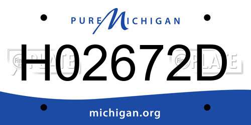 H02672D Michigan License Plate