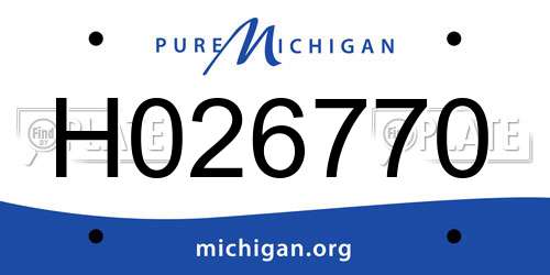 H026770 Michigan License Plate
