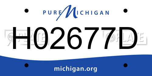 H02677D Michigan License Plate