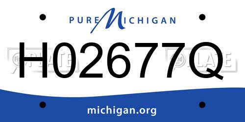 H02677Q Michigan License Plate
