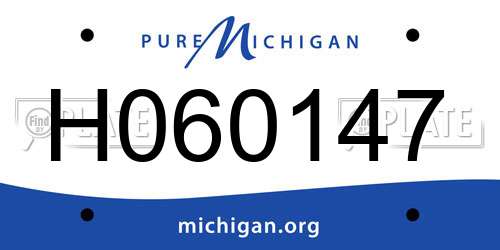 H060147 Michigan License Plate