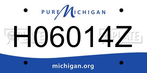 H06014Z Michigan License Plate