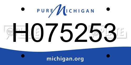 H075253 Michigan License Plate