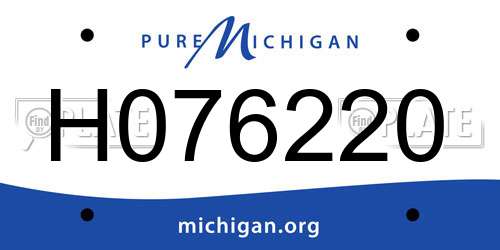 H076220 Michigan License Plate