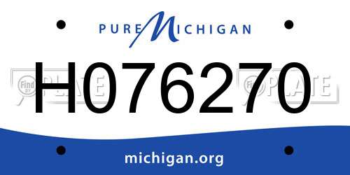 H076270 Michigan License Plate