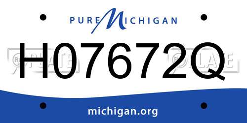 H07672Q Michigan License Plate