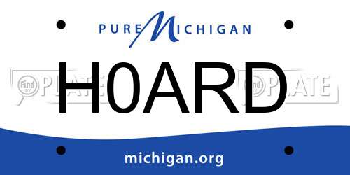 H0ARD Michigan License Plate