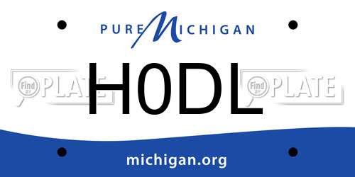 H0DL Michigan License Plate
