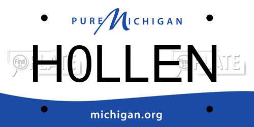 H0LLEN Michigan License Plate