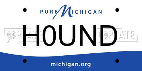 H0UND Michigan License Plate