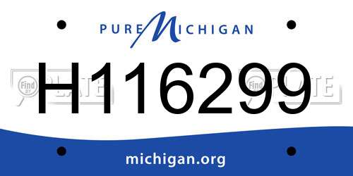 H116299 Michigan License Plate