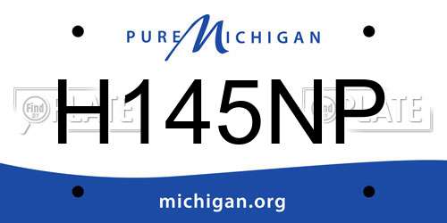 H145NP Michigan License Plate