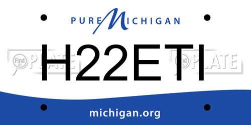 H22ETI Michigan License Plate