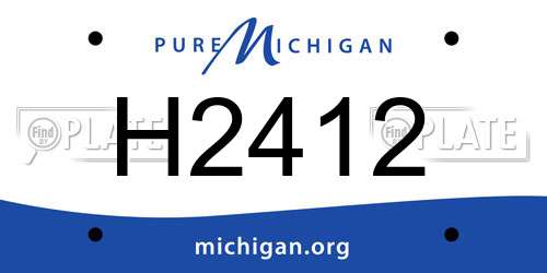 H2412 Michigan License Plate