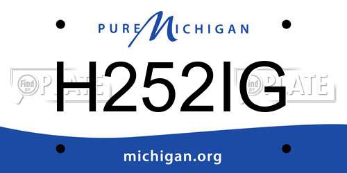 H252IG Michigan License Plate