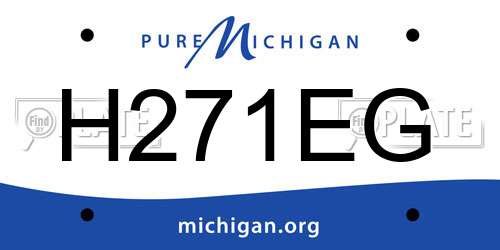 H271EG Michigan License Plate