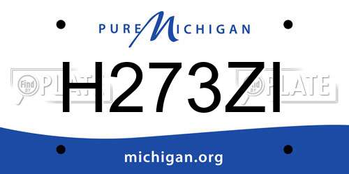 H273ZI Michigan License Plate