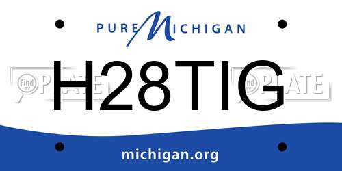 H28TIG Michigan License Plate