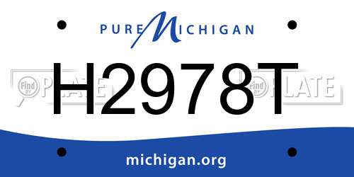 H2978T Michigan License Plate