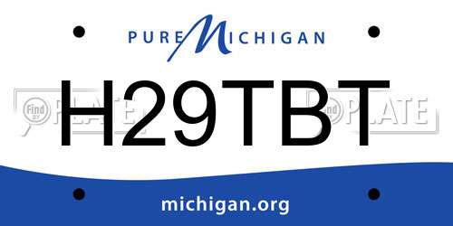 H29TBT Michigan License Plate