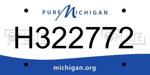 H322772 Michigan License Plate