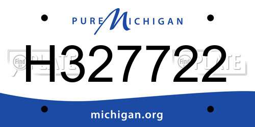 H327722 Michigan License Plate