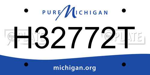 H32772T Michigan License Plate