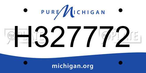 H327772 Michigan License Plate