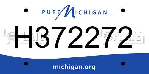 H372272 Michigan License Plate