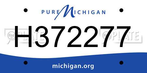 H372277 Michigan License Plate