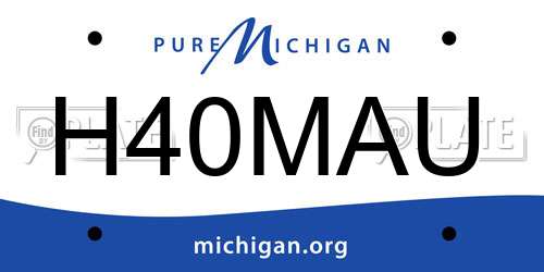 H40MAU Michigan License Plate