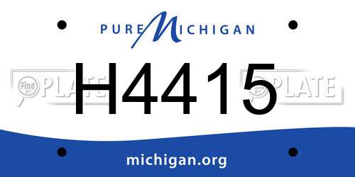H4415 Michigan License Plate