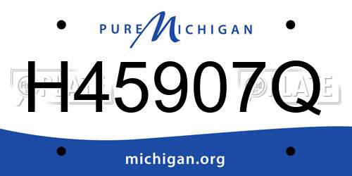 H45907Q Michigan License Plate