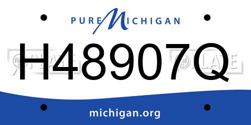 H48907Q Michigan License Plate