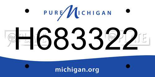 H683322 Michigan License Plate