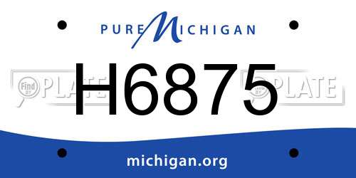 H6875 Michigan License Plate