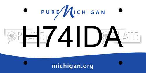 H74IDA Michigan License Plate
