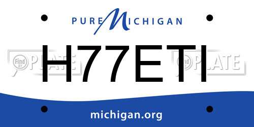 H77ETI Michigan License Plate
