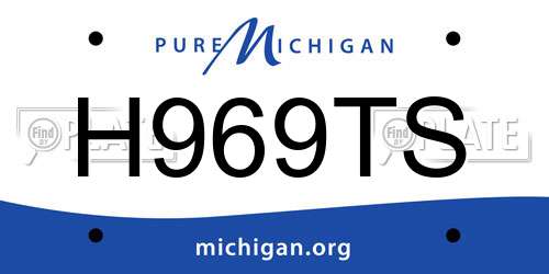 H969TS Michigan License Plate