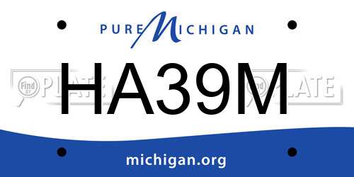 HA39M Michigan License Plate