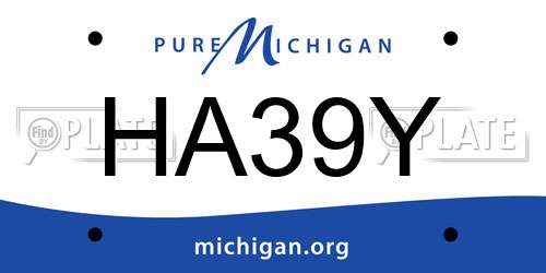HA39Y Michigan License Plate