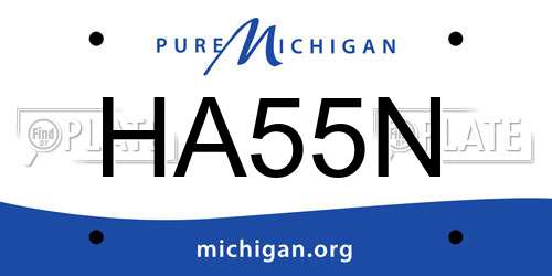 HA55N Michigan License Plate