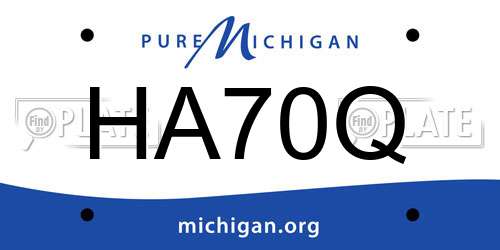 HA70Q Michigan License Plate