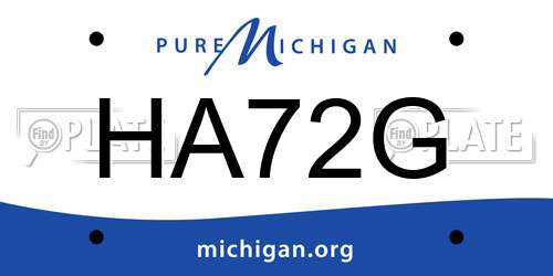 HA72G Michigan License Plate