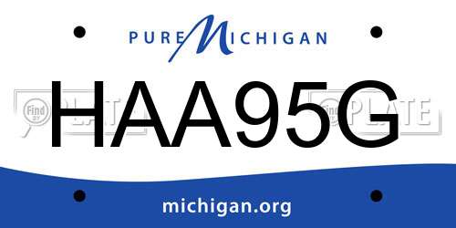 HAA95G Michigan License Plate