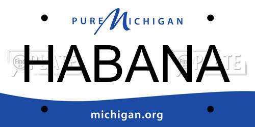HABANA Michigan License Plate